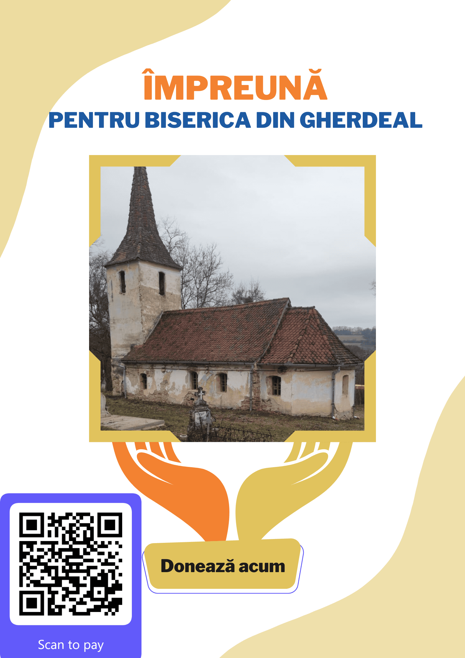 Campanie de donatii pentru salvarea bisericii din Gherdeal